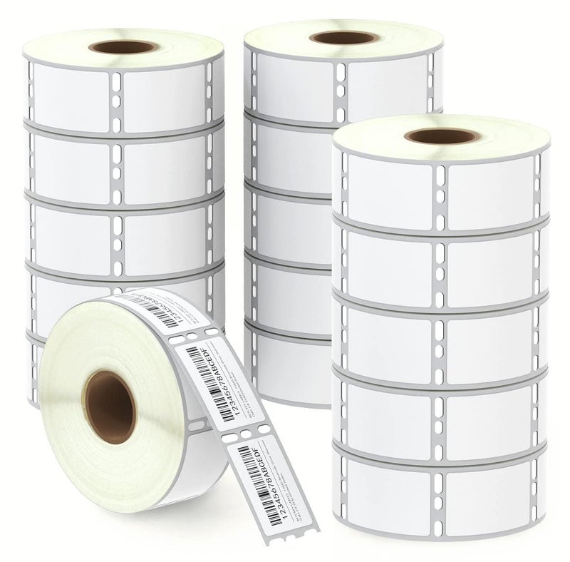 BETCKEY - Compatible DYMO 30347 (1" x 1-1/2") Book Spine Labels - Compatible with DYMO Labelwriter 450, 4XL, NOT FIT 550 & 5XL [16 Rolls/12000 Labels] - Image 1